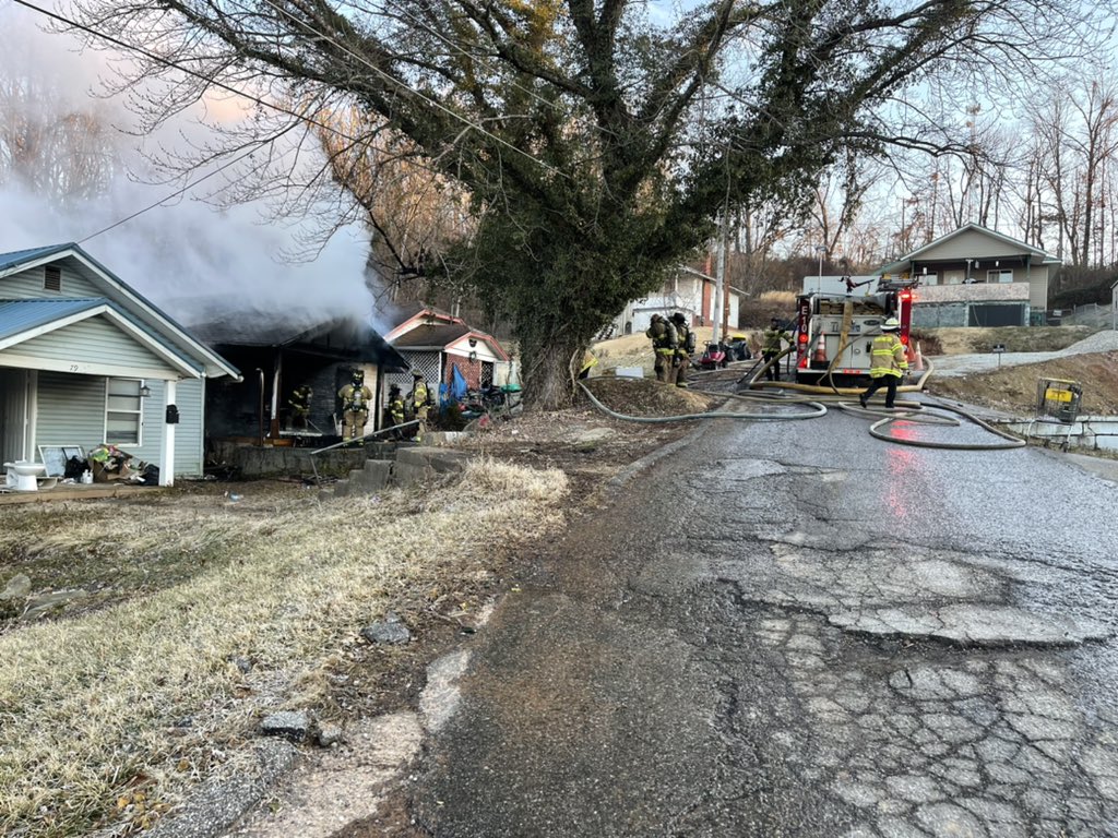 Crews are on scene of a house fire on Rutland Ave. in Huntington.